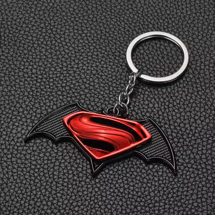 011053 DC - Red and Black SuperMan Logo Keychain (37 Points)