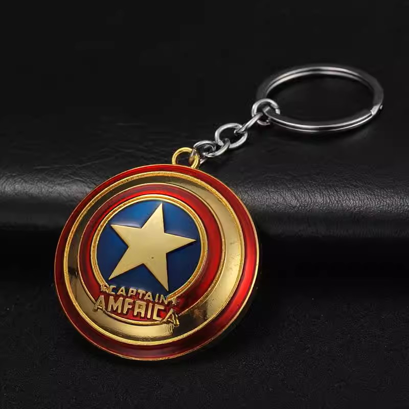 011061 Marvel - Golden Captain American Sheild Keychain (37 Points)