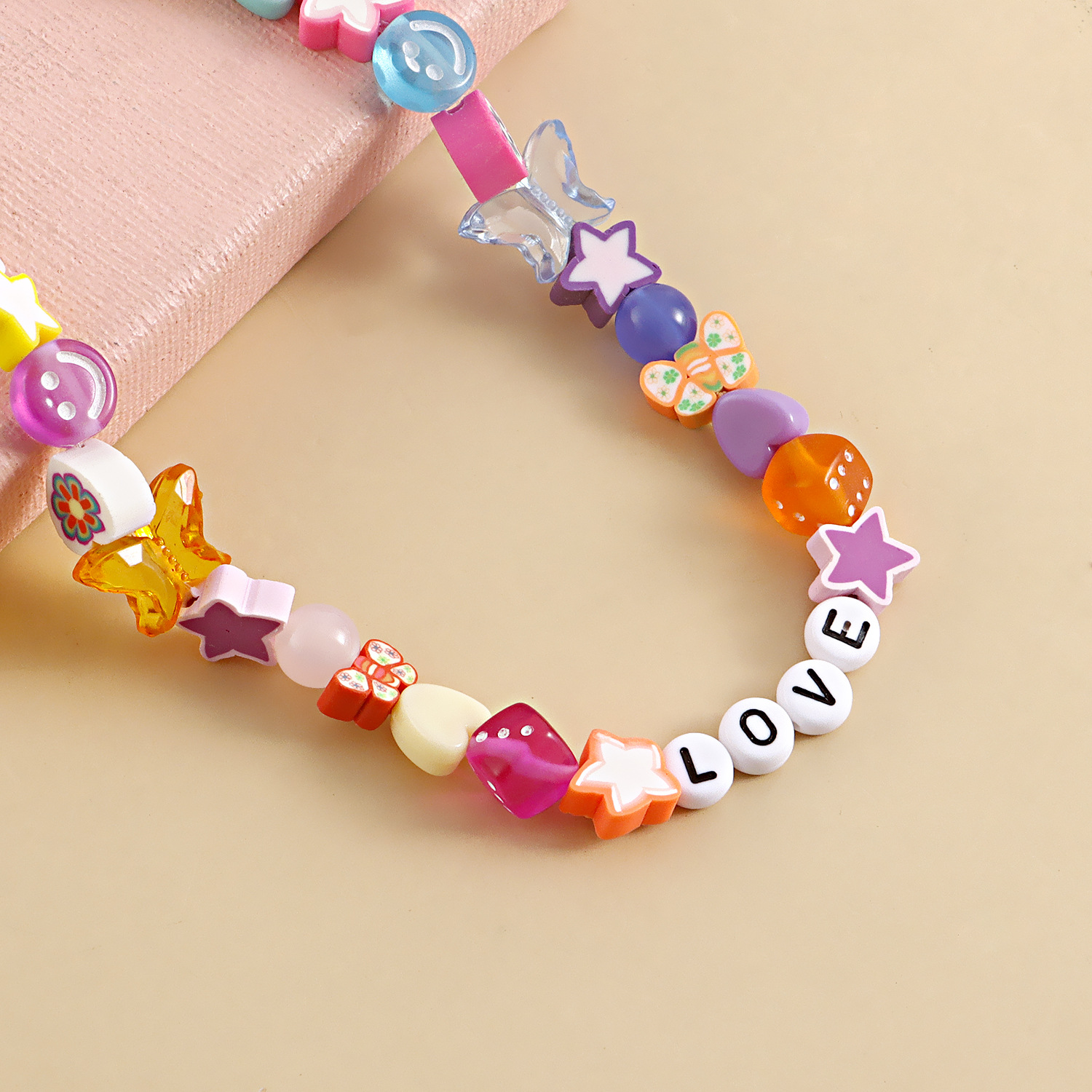 011081 LOVE letter butterfly shoe chain accessory