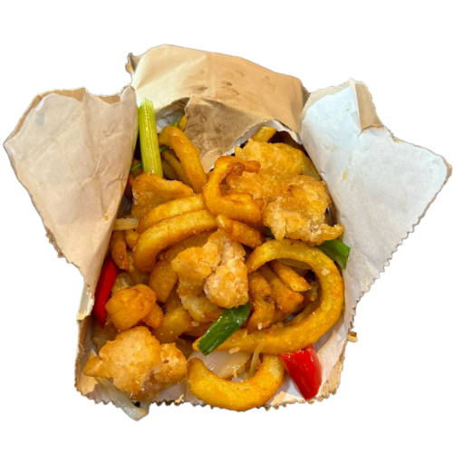 Spicy Bag with Curly Fries